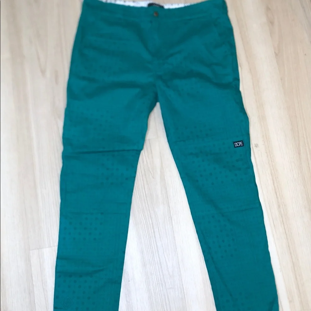 Dope Streetwear Brand Green Patterned Work Flex Pants - Size 40